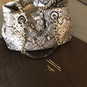 Kate Spade Maryanne Python Snakeskin Quilted Tote